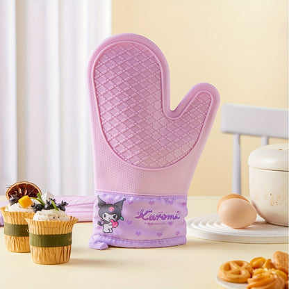 Sanrio 1 Pair High-Temperature Oven Insulating Gloves - Thickened, Heat-Resistant, Durable for Kitchen Baking