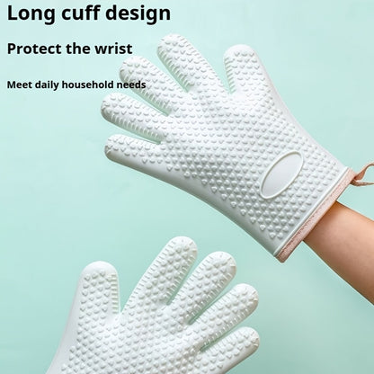 1 to 2 Pairs Of Thickened Heat-insulating And Heat-resistant Gloves, Kitchen Breathable Oven Gloves, And High-temperature Resistant Microwave Gloves for Baking, Suitable for Kitchen Cooking, Baking, Microwave And Barbecue Use