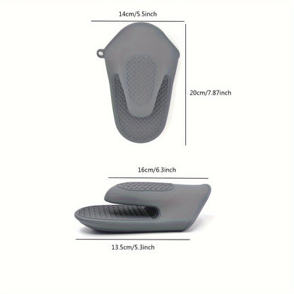 2pcs Silicone Oven Mitts - Heat Resistant BBQ Gloves for Cooking, Baking & Grilling, Non-Slip Grip with Honeycomb Pattern, Black, Red, Purple, Available in Packs of 2, Kitchen Safety Gloves | Textured Kitchenware