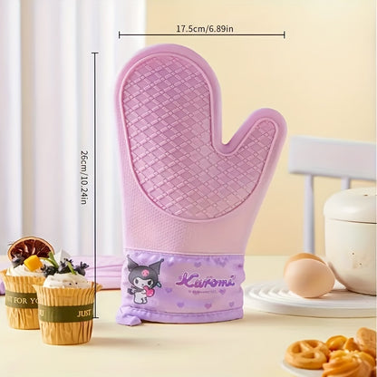 Sanrio 1 Pair High-Temperature Oven Insulating Gloves - Thickened, Heat-Resistant, Durable for Kitchen Baking